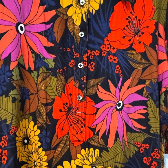 La Prestic Ouiston Floral Multicolor Blouse Women Size 4 (equivalent to an XL) - Picture 4 of 9